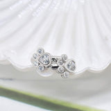 Orecchini Huggie a Forma di Zampa con Zirconia Luccicante