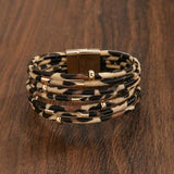 Bracciale Ampio Boho Multistrato
