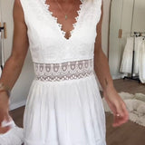 Circe - Abito Camisole in Pizzo con Collo a V