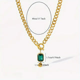 Collana con Pendente in Oro Verde e Catena Spessa