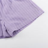 Viola - Completo Camicia Bottonata e Pantaloni Corti Arieggiati