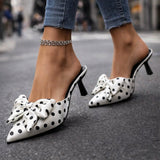Taloni Vivienne con fiocco a pois