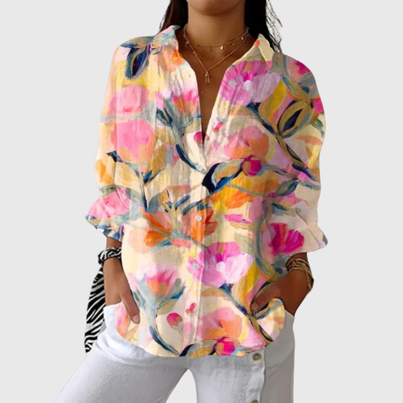Blusa leggera e colorata con stampa