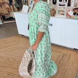 MANA | ABITO MIDI FLOREALE CHIC CON COLLO A V
