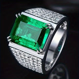 Anello Elsa con Pietra di Smeraldo e Diamanti