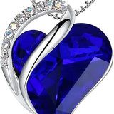 Collana Infinity Heart in Zaffiro
