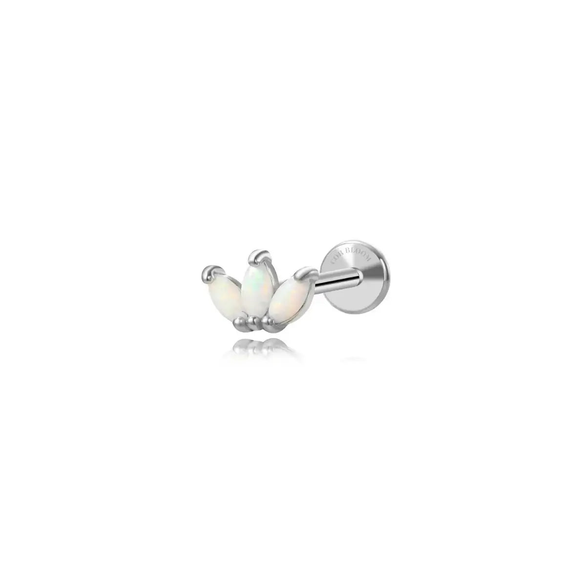 Piercing Labret con Opale a 3 Petali