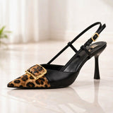 Scarpe con tacco a motivo leopardo Jada Marie