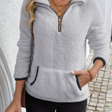 Juliette | Felpa con cappuccio zip a mezza altezza