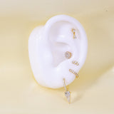 Piercing Labret con Goccia d'Acqua Pendente
