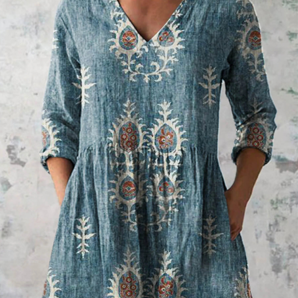 Elise | Blusa Lunga con Collo a V