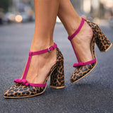 Scarpe con tacco Valentina a motivo leopardato