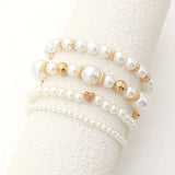 Set di Bracciali a Cuore di Perle Eleganti