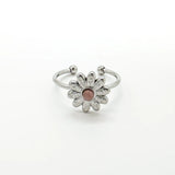 Daisy - Anello - Pietra Naturale - Acciaio Inossidabile - Regolabile