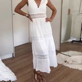Circe - Abito Camisole in Pizzo con Collo a V