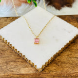 Collana con Pendente a Taglio Smeraldo