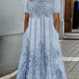 INDIGO | ABITO MIDI FLOREALE ELEGANTE
