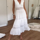 Circe - Abito Camisole in Pizzo con Collo a V