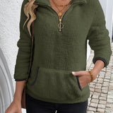 Juliette | Felpa con cappuccio zip a mezza altezza