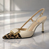 Scarpe con tacco a motivo leopardo Jada Marie