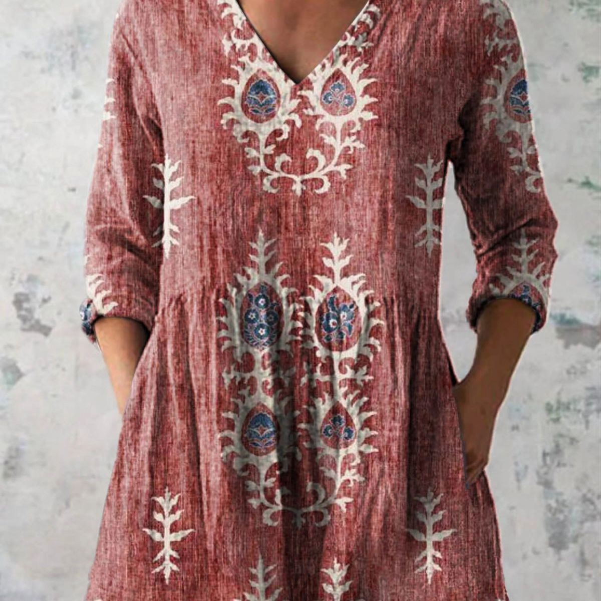 Elise | Blusa Lunga con Collo a V