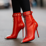 LYLA STIVALI IN PELLE CON ZIP