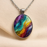 Collana a Pietra Rotonda Colorata