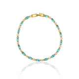 Bracciale in Turchese Naturale Oro Senza Tempo