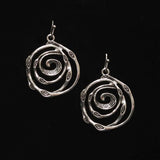 Orecchini Vintage in Argento a Labirinto