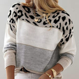 Diane | Maglione a Maglia con Accento Leopardo