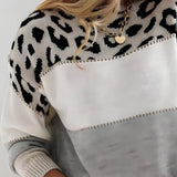 Diane | Maglione a Maglia con Accento Leopardo