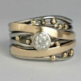 Anello in Zirconia Incastonato in Oro Vintage Reale