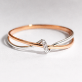 Eliza | Anello a Vortice Vintage in Oro e Argento