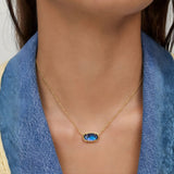 Collana Ovale Classica con Zaffiro