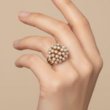 Anello con Perle Intarsiate