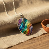 Collana a Pietra Rotonda Colorata