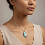 Collana a Pietra Rotonda Colorata
