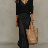 Elena | Abito midi in satin