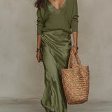 Elena | Abito midi in satin