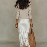 Elena | Abito midi in satin