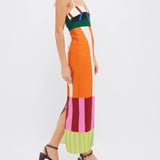 Paloma | Abito maxi colorato a righe