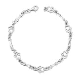 Bracciale con Charms a Forma di Zampa e Osso d'Argento