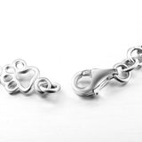 Bracciale con Charms a Forma di Zampa e Osso d'Argento