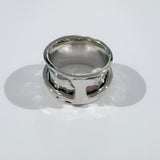 Anello d'Argento con Cuore Dorato Vintage