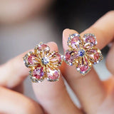 Orecchini in Zirconia Multicolore in Argento