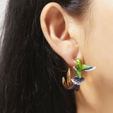 Orecchini Unici Colorati a Forma di Colibrì