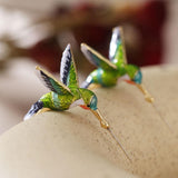 Orecchini Unici Colorati a Forma di Colibrì