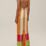 Paloma | Abito maxi colorato a righe