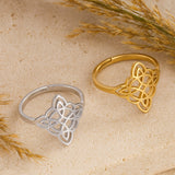 Anello Regolabile "Protezione Eterna" - Nodo di Strega