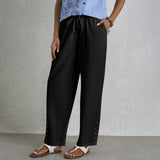 Shania - Pantaloni Casual con Bottoni